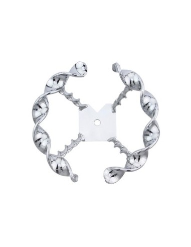 Half Flat Twisted Straight Steering Wheel Chrome.